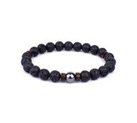 XXCLW Bracelet pour homme en pierre de lune naturelle - Bracelet tibétain en pierre de lave - Bracelet diffuseur pour homme, taille unique, 21 cm, Agate