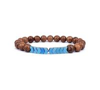 XXCLW Bracelet pour homme en pierre de lune naturelle - Bracelet tibétain en pierre de lave - Bracelet diffuseur pour homme, taille unique, 17 cm_24, Agate
