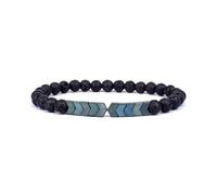 XXCLW Bracelet pour homme en pierre de lune naturelle - Bracelet tibétain en pierre de lave - Bracelet diffuseur pour homme, taille unique, 21 cm, Agate