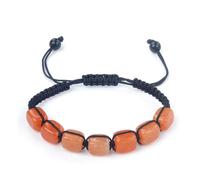 XXCLW Bracelet réglable avec perles carrées 7 chakras, pierre de yoga, méditation, relaxation, anxiété, taille unique, Agate