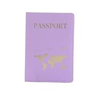 XXCLW Étui de passeport avec motif carte du monde - Avion simple - Pour femme et homme - Cadeau de mariage tendance, B violet., Taille unique