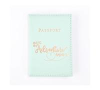 XXCLW Étui de passeport en cuir pour homme et femme avec porte-carte mignon, bleu, Taille unique