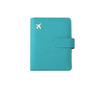 XXCLW Étui de passeport RFID en cuir PU pour homme et femme avec porte-cartes de crédit, bleu, Taille unique