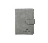 XXCLW Housse de passeport en cuir étanche pour passeport de voyage - Pour homme et femme, b gris, Taille unique