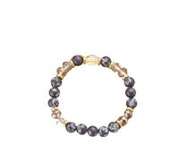 XXCLW Lot de 12 bracelets en perles de cristal constellation pour homme et femme - Pierre naturelle - Fait à la main - Cancer - Vierge - Lion, taille unique, Agate