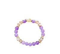 XXCLW Lot de 12 bracelets en perles de cristal constellation pour homme et femme - Pierre naturelle - Fait à la main - Cancer - Vierge - Lion, taille unique, Agate