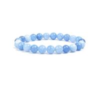 XXCLW Lot de 2 bracelets élastiques en perles de pierre naturelle pour homme et femme Améthystes Cristal Quartz Aigue-marine Jades Bijoux Agates, taille unique, Agate