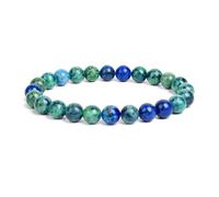 XXCLW Lot de 2 bracelets élastiques en perles de pierre naturelle pour homme et femme Améthystes Cristal Quartz Aigue-marine Jades Bijoux Agates, taille unique, Agate