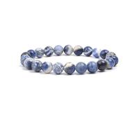 XXCLW Lot de 2 bracelets élastiques en perles de pierre naturelle pour homme et femme Améthystes Cristal Quartz Aigue-marine Jades Bijoux Agates, taille unique, Agate