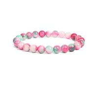 XXCLW Lot de 2 bracelets élastiques en perles de pierre naturelle pour homme et femme Améthystes Cristal Quartz Aigue-marine Jades Bijoux Agates, taille unique, Agate