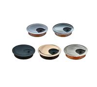 XXCLW Lot de 2 caches pour câbles de table, presse-étoupe, organisateur de bureau, boîte de port, décoration de bureau (noir, 60 mm)