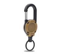 XXCLW Lot de 2 porte-clés rétractables robustes avec fil d'acier antivol facile à tirer et corde élastique pour le camping, kaki, Taille unique