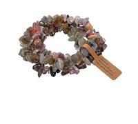 XXCLW Lot de 3 bracelets élastiques en pierre précieuse naturelle de 5 à 8 mm d'améthystes irrégulières aigue-marine pour homme et femme, taille unique, 19 cm de type 7, Agate