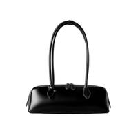 XXDML Sac Rectangulaire Long en Cuir Véritable, Sac à Épaule, 33x11cm | Un long sac à épaule rectangulaire en cuir véritable de vachette, 33 x 11 cm, avec fermeture à glissière et poche téléphone