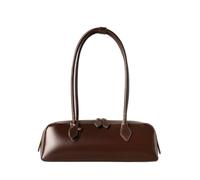XXDML Sac Rectangulaire Long en Cuir Véritable, Sac à Épaule, 33x11cm | Un long sac à épaule rectangulaire en cuir véritable de vachette, 33 x 11 cm, avec fermeture à glissière et poche téléphone