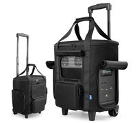 Xxerciz Sac de transport pour centrale électrique avec roues et tiges de traction, sac à roulettes pour générateur portable avec poches multiples et poignée pour l'extérieur