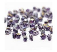 XXFFD Fabriqué de 100 Neufs Perles de Cristaux de Larme de Larmes de Lacs, Perles de Goutte d'eau, Perles d'espacement en Vrac Bijoux, 3x5 mm (Size : Purple AB)