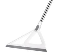 XXFLOWER Balai magique multifonction en silicone pour intérieur, épilation d'animaux domestiques en caoutchouc avec manche de 140 cm de long pour pièce humide, douche, salle de bain, verre (blanc)