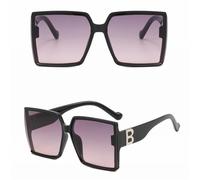 XXGJOALD Nouveau 2025 Lunettes de soleil Lettre Lunettes de soleil pour hommes femmes Rétro Femme Homme Été Plage Conduite UV400 Lunettes Nuances, noir, rose, gris, Taille unique