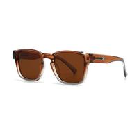 XXGJOALD Nouveau 2025 Lunettes de soleil Mode Lunettes de soleil carrées Femmes Gradient Nuances UV400 Rétro Rivet Hommes Tendance Lunettes de soleil, Thé marron, Taille unique