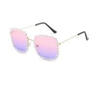 XXGJOALD Nouveau 2025 Lunettes de soleil Pearl Lunettes de soleil pour femmes Lunettes de soleil de luxe Mode scène Lunettes pour femmes UV400, 4, Taille unique