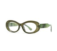XXGJOALD Nouveau 2025 Lunettes de soleil Populaire Mode Ovale Femmes Luxe Lunettes de Soleil Vintage Bonbons Couleur Clair Gradient Hommes Punk Sun Glasses, vert foncé transparent, Taille unique