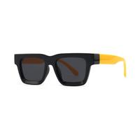XXGJOALD Nouveau 2025 Lunettes de soleil populaires Lunettes de soleil Femmes Rétro Nuances Tendance Hommes Gradient Lunettes de soleil UV400, jaune, Taille unique