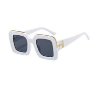 XXGJOALD Nouveau 2025 Lunettes de soleil surdimensionnées Lunettes de soleil Femmes Mode Carré Grand dégradé Nuances Épais Lunettes de soleil Femme UV400, Blanc gris., Taille unique