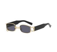 XXGJOALD Nouveau 2025 Lunettes de soleil Vintage Noir Carré Lunettes de soleil Femmes Luxe Petites lunettes de soleil rectangulaires Hommes Femmes Gradient Clear Mirror, c5, Taille unique