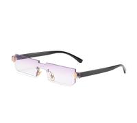 XXGJOALD Nouvelles lunettes de soleil 2025 petites lunettes de soleil femmes rétro vintage une pièce lunettes de soleil sans bords nuances claires lunettes lunettes, Noir Peuple, Taille unique
