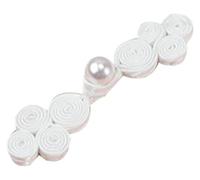 XXHNBF Boutons de Style Chinois, Boutons à nœuds Chinois, Boutons Cheongsam, Fermetures rétro, Attaches à Coudre for Bricolage, Pull, Manteau, Perles, Boutons à nœuds Chinois(White)