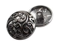 XXHNBF Boutons de Style Chinois, Lot de 10 Boutons Vintage en métal Creux for Couture, Jupe, Chemise, Manteau, vêtements, Boutons Ronds décoratifs(Nb-2-38-3,20mm)