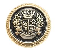 XXHNBF Boutons de Style Chinois, Lot de 10 Boutons Vintage en métal doré for Manteau, Veste, Chemise, Costume, Accessoires de Couture Faits Main(Sand Gold Black,18MM)