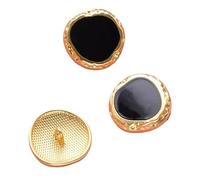 XXHNBF Boutons de Style Chinois, Lot de 5 Boutons Vintage en résine Noire, 15/18/21/23 mm, en métal irrégulier, for Manteaux, Chemises, Pulls, vêtements, décoratifs, à Coudre à la Main(Gold,21mm)