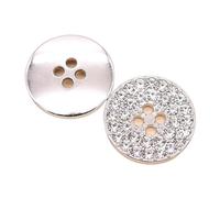 XXHNBF Boutons de Style Chinois, Lot de 6 Boutons Vintage Ronds en métal avec Diamants, for Manteau, Accessoires vestimentaires(Nb-2-145-3,25.0 MM)