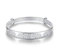XXHNBF Bracelet pour Femme, Bracelet Ajustable en Argent 925 for Femme, Bijou Porte-Bonheur Chinois, Bracelet d'amitié, Cadeau d'anniversaire