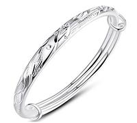 XXHNBF Bracelet pour Femme, Bracelet en Argent 925 for Femme, Bijou Ajustable en Forme de phénix sculpté à la Main, Bijou d'amitié, Bijou d'anniversaire