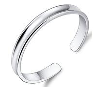 XXHNBF Bracelet pour Femme, Bracelet en Argent 925 for Femme, élégant Bracelet Manchette concave, Poli à la Main, Bijoux en Argent for Femme, Anniversaire