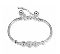 XXHNBF Bracelet pour Femme, Bracelet en Argent 925 for Femme, Exquis, Fait à la Main, Perles en Argent Mat, Bracelet Tendance, Bijou en Argent for Femme