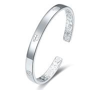 XXHNBF Bracelet pour Femme, Bracelet en Argent 925 for Femme, Manchette Ouverte réglable, Bracelet d'amitié, Bijoux en Argent, Cadeaux