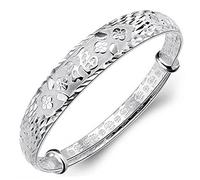 XXHNBF Bracelet pour Femme, Bracelet en Argent 925 for Femme, Style Vintage, Ajustable, Style Chinois, Bijou Porte-Bonheur, Cadeau d'anniversaire