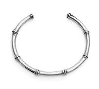 XXHNBF Bracelet pour Femme, Bracelet en Argent 925 for Femme, Type Bambou, réglable, Ouvert, Bracelet d'amitié, Bijou en Argent
