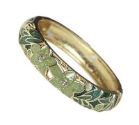 XXHNBF Bracelet pour Femme, Bracelet jonc à Ressort Motif d'étoiles colorées for Femme, Bracelet Ethnique ajouré en émail cloisonné, Cadeau Traditionnel Chinois Fait Main(White-Diameter 2.3 inch)