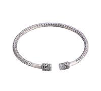 XXHNBF Bracelet pour Femme, Bracelet Manchette Ajustable Vintage en Argent 925 for Femme, Style Chinois, Bijoux en Argent, Cadeaux d'anniversaire