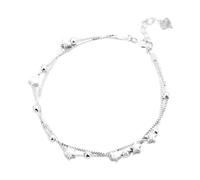 XXHNBF Bracelet pour Femme, Bracelet réglable en Argent 925 for Femme, Double chaîne, étoiles, Exquis, Tendance