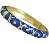 XXHNBF Bracelet pour Femme, Bracelets Classiques Uniques en émail de Couleur Circulaire for Femmes, Accessoires artisanaux Traditionnels Ethniques, Bracelets Chinois(Blue)