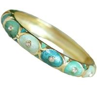 XXHNBF Bracelet pour Femme, Bracelets Classiques Uniques en émail de Couleur Circulaire for Femmes, Accessoires artisanaux Traditionnels Ethniques, Bracelets Chinois(Green)