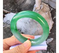 XXHNBF Bracelet pour Femme, Jade Bangle, Natural Grade A Jade Jade Bangle Bracelet, Sun Green Floating Flower Jade Bracelet, for Mother, for Friend, with Jewelry Box, 54-62mm,55mm,(60mm)