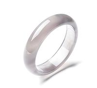XXHNBF Bracelet pour femme, Ladies Jade Bangle, Ice Gray Chalcedony Bangls, Female Smoky Gray Antique Chalcedony Bracelet, Jade Bracelet All-Match Jewelry, The with Jewelry Box, 54-60mm,56mm,(56mm)