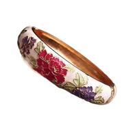 XXHNBF Bracelet pour femme, multicolore en émail cloisonné filigrane, jolies fleurs, bracelets traditionnels faits à la main, bracelets ethniques chinois en métal, bijoux, accessoires, cadeaux, taille